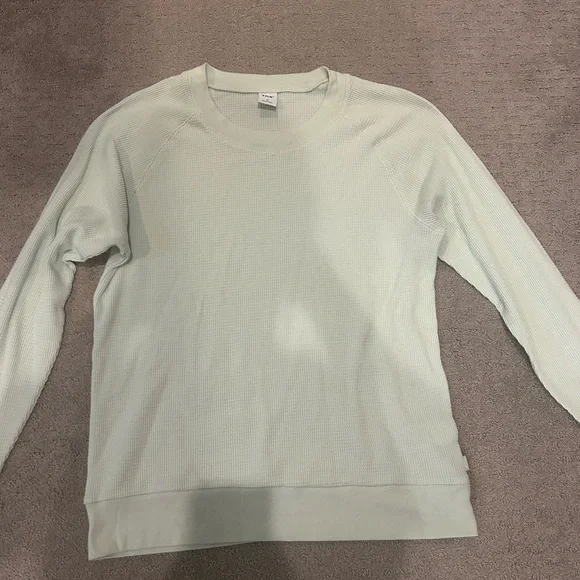 TNA Aritzia Waffle Long Sleeve Mint Green - Picture 2 of 7